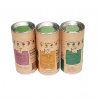 One Piece Paper Tube with Metal or Plastic Lid