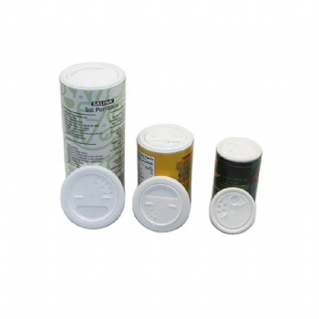 One Piece Paper Tube with Metal or Plastic Lid